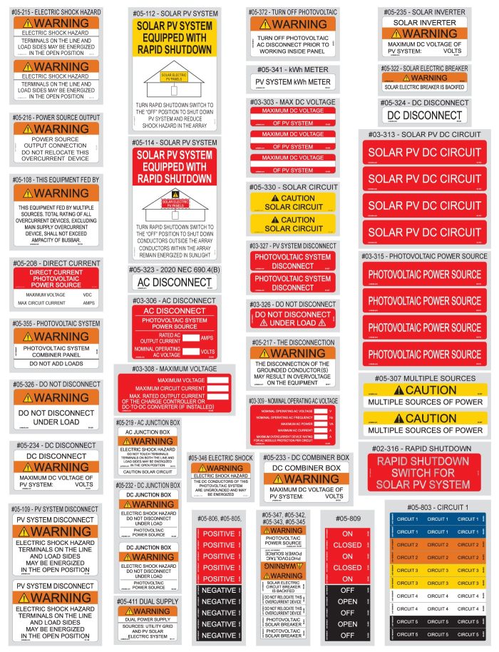 PV Labels 05-520 2020